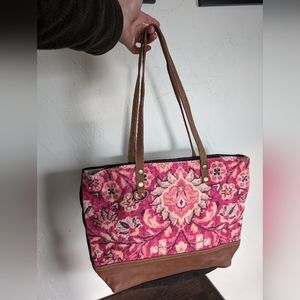 Blossomy Pink Tote Myra Bag, New with Tags
